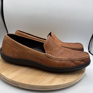 Cole Haan Men's 11.5 M Tan Leather Grant Canoe Venetian Driving Loafers CO 8710